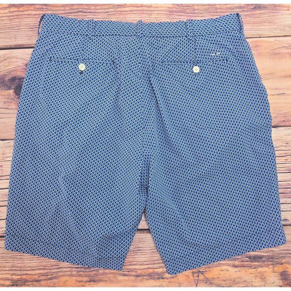 RLX Ralph Lauren Mens Golf Shorts Size 35 Blue Geometric Performance - Picture 2 of 8